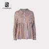 Women Vintage Striped Button Tops And Blouse Long Sleeve Turn-down Collar Shirt 2022 Autumn New Fashion Office Ladies Blouses