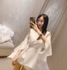 Women White Blazers Design Crystal Tassel Ruffle Sleeve Suit Jacket Thin Section Elegant Ladies Double Breasted Blazer