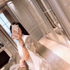 Women White Blazers Design Crystal Tassel Ruffle Sleeve Suit Jacket Thin Section Elegant Ladies Double Breasted Blazer