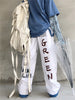 Women White Cargo Pants Wide Leg Hip Hop Style Streetwear Oversize  Dungarees Casual Straight Korean High Waist Trousers