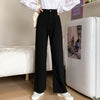 Women White Casual Jeans  2022 Autumn Korean Style All-match Loose High Waist Female Wide Leg Denim Pants T012