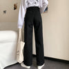 Women White Casual Jeans  2022 Autumn Korean Style All-match Loose High Waist Female Wide Leg Denim Pants T012
