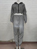 Women Windbreaker Set Reflective Two Piece Set Casual Hip Hop Jackets Night Light Clothes Long Pant Women Joggers Suit Sets