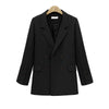 Women Winter Blazers Jacket 2023 medium Long Blazer Coat Office Lady Style Slim Fit Long Sleeves Lady Casual Suit XL