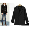 Women Winter Blazers Jacket 2023 medium Long Blazer Coat Office Lady Style Slim Fit Long Sleeves Lady Casual Suit XL