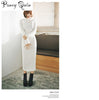 Women Winter Sweater Knitted long red Dresses Slim Elastic Turtleneck Long Sleeve Sexy Lady Bodycon Robe Dresses