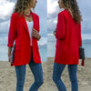 Women Work Suit Jacket Ladies Long Sleeve Slim Formal Coat Casual Outwear Top