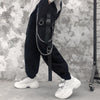 Women Y2K Techwear Cargo Baggy Joggers Pants Side Pockets Hip Hop Casual Streetwear Couple Female Loose Jogging Trousers