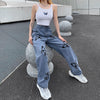 Women Y2k Butterfly Printed Jeans High Waist Loose Wide Leg Denim Pants Casual Baggy Straight Trousers 90s Streetwear