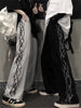 Women Y2k Vintage Bottoms Pants Loose Punk Couples Harajuku Streetwear Hip Hop Goth Sweatpants Korean Wide Leg Trousers