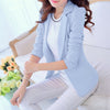 Women blazer coat autumn winter slim solid formal office lady work wear long sleeves jacket women's suit blazer feminino