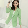 Women blazer coat autumn winter slim solid formal office lady work wear long sleeves jacket women's suit blazer feminino