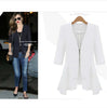 Women blazers and jackets Plus Size 4XL 5XL Chiffon Summer Jacket Women's Black Blaser Feminino Three Quarter Female Suit