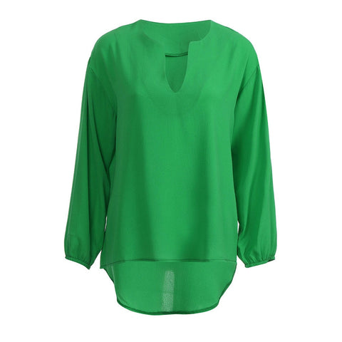 Women blouse 2022 Autumn Women Ladies Fashion Long Sleeve Irregular Work Office Blouse Top Shirt Blusas feminina