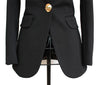 Women elegant office lady black one button blazer shrug shoulder slim twill blazers autumn spring