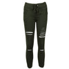 Women leggings Holes Pencil Stretch Casual Denim Skinny Ripped Pants High Waist Jeans Trousers