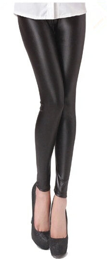 Women leggings faux leather slim Lady leggings lager size. High elastic sexy pants leggins women stretch waist pants S-XXL