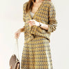 Women's 2-Piece Skirt Suit Autumn Knitted Long Sleeve Graceful Jacket Commuter Cardigan Overskirt Women Elegant Two-Piece Dress
