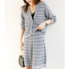 Women's 2-Piece Skirt Suit Autumn Knitted Long Sleeve Graceful Jacket Commuter Cardigan Overskirt Women Elegant Two-Piece Dress