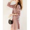 Women's 2-Piece Skirt Suit Autumn Knitted Long Sleeve Graceful Jacket Commuter Cardigan Overskirt Women Elegant Two-Piece Dress