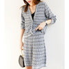 Women's 2-Piece Skirt Suit Autumn Knitted Long Sleeve Graceful Jacket Commuter Cardigan Overskirt Women Elegant Two-Piece Dress