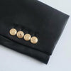Women's 2022 Spring and Autumn Solid Color Imitation Leather Blazer Long Sleeve Slim Button Pocket Blazers and Suits