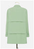 Women's 2023 autumn street time personality button grass green truncation layered mid-length loose suit jacket
