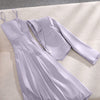 Women's Autumn Purple Blazer Sling Skirt Two Piece Suit 2023 Casual Professional Wear Korean Elegant Suit Dress Set