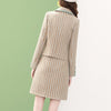 Women's Autumn Wool Blends Blazer Skirts Two Piece Dress Set Korean Lady Graceful Slim Jacket Skirt Outfits Elegant Clothing