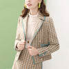 Women's Autumn Wool Blends Blazer Skirts Two Piece Dress Set Korean Lady Graceful Slim Jacket Skirt Outfits Elegant Clothing