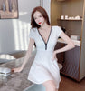 Women's Autumn and Winter Dress Sexy V-neck Temperament Low-Cut Slimming Nightclub Workwear
