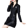 Women's Black Double Breasted Blazer Slim Fit Korean Embroidered Jacket Women's Office Work Clothes Midi Business Suit
