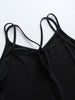 Women's Black Sexy Casual Camisoles V Neck Sleeveless Plus Size 4XL Blouses Oversized Solid Cotton T Shirts Fall Summer Fashion