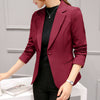 Women's Blazer 2023 Red Long Sleeve Blazers Pockets Jackets Coat Slim Office Lady Jacket Female Tops Suit Blazer Femme Jackets