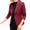 Women's Blazer 2023 Red Long Sleeve Blazers Pockets Jackets Coat Slim Office Lady Jacket Female Tops Suit Blazer Femme Jackets