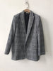 Women's Blazer 2023 Fall Casual Check Print Slim Fit Professional Women's Jacket Wool Blend Jacket