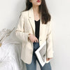 Women's Blazer 2023 Spring Autumn Long Sleeve Blazers Pockets Jackets Coat Lasies Casual Outwear Solid All-match Female Top Suit