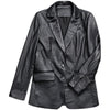 Women's Blazer And Skirts Set 2023  Crocodile Pattern Printed Genuine Leather Slim Fit 2 Piece Set Female Chic Suit Jupe