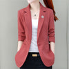 Women's Blazer Coat 2023 Spring Single Button Suit Outwear Lady Office Wear Blazers Lining Jacket Femme Tops