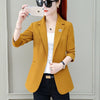 Women's Blazer Coat 2023 Spring Single Button Suit Outwear Lady Office Wear Blazers Lining Jacket Femme Tops