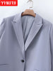 Women's Blazer Jacket 2022 Style European and American Style Single-breasted Suit Female Solid Color Versatile Loose Clothes