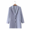 Women's Blazer Jacket 2022 Style European and American Style Single-breasted Suit Female Solid Color Versatile Loose Clothes