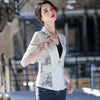 Women's Blazer Jacket Korean 2023 Spring Summer Slim Lace printing Small Suit Jackets  Ladies Elegant Thin Blazers Women Coa