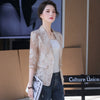 Women's Blazer Jacket Korean 2023 Spring Summer Slim Lace printing Small Suit Jackets  Ladies Elegant Thin Blazers Women Coa