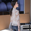 Women's Blazer Jacket Korean 2023 Spring Summer Slim Lace printing Small Suit Jackets  Ladies Elegant Thin Blazers Women Coa