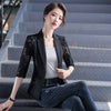Women's Blazer Jacket Korean 2023 Spring Summer Slim Lace printing Small Suit Jackets  Ladies Elegant Thin Blazers Women Coa