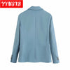 Women's Blazer Jacket Pure Color Long-sleeved Loose-fitting Elegant Casual Top 2023 Autumn and Winter Temperament Clothes