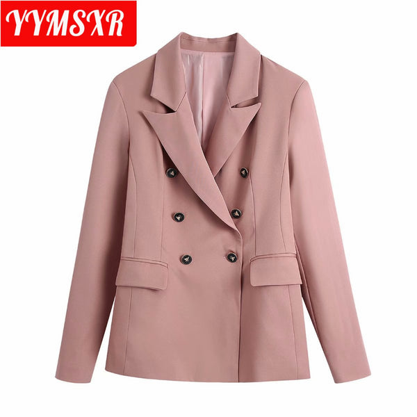Women's Blazer Jacket Pure Color Long-sleeved Loose-fitting Elegant Casual Top 2023 Autumn and Winter Temperament Clothes