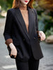 Women's Blazer Office Lady Blazers Coats 2023 Autumn Female Clothing Solid Blazer Women Business Attire Coat Buttons Womens Tops
