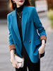 Women's Blazer Office Lady Blazers Coats 2023 Autumn Female Clothing Solid Blazer Women Business Attire Coat Buttons Womens Tops